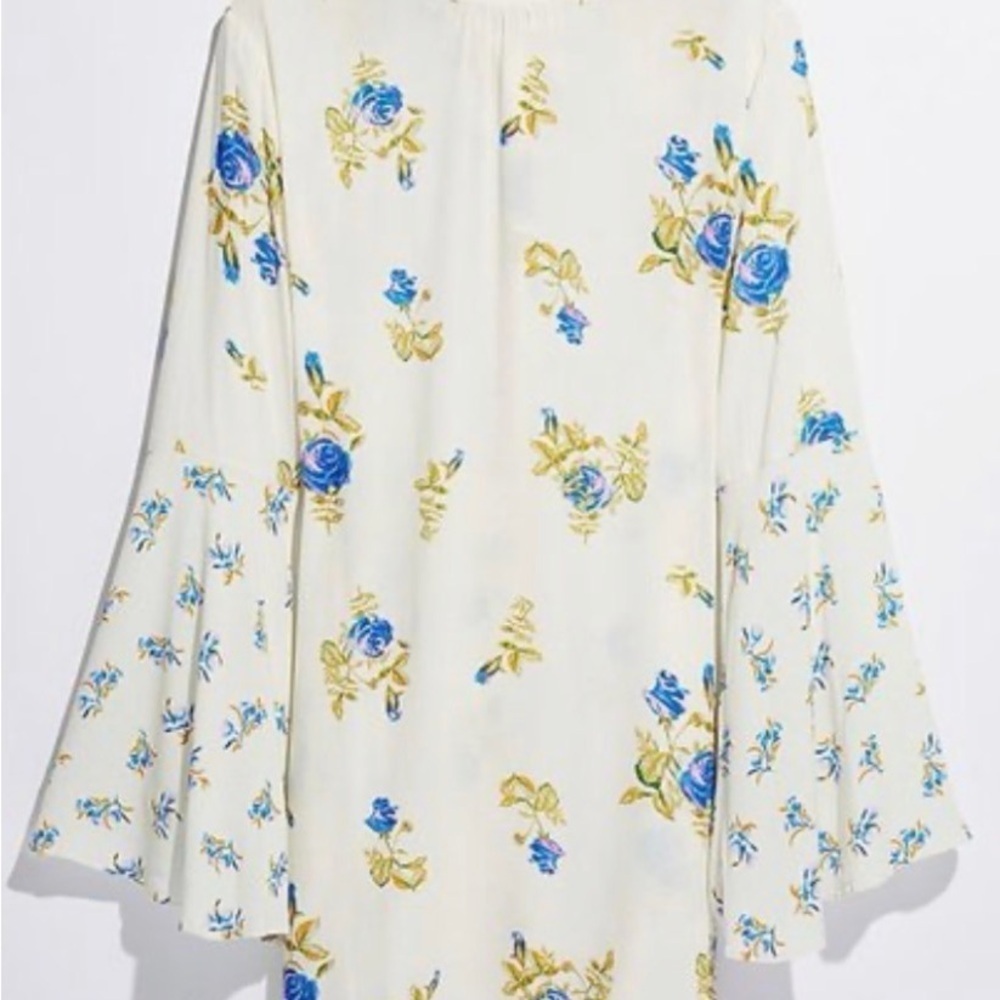 Free People Cream Tate Floral Backless Dress- NWT - Picture 6 of 10